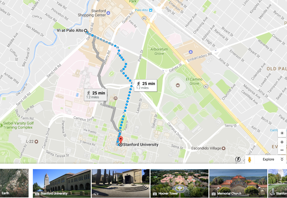 Stanford Google Map